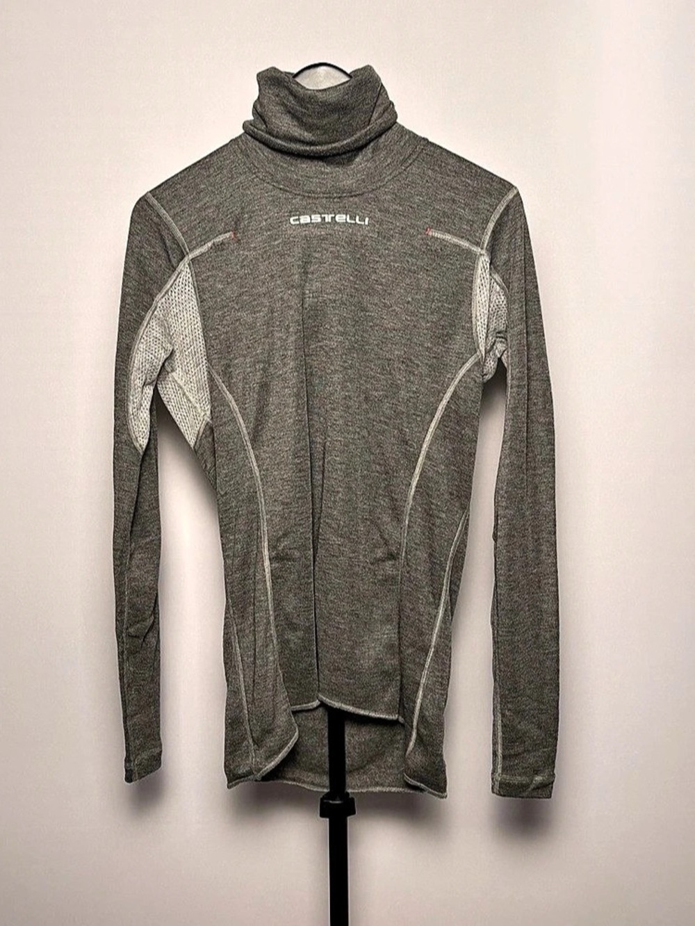 Castelli Flanders 2 High Neck Warmer Long-Sleeve Baselayer Gray Size L